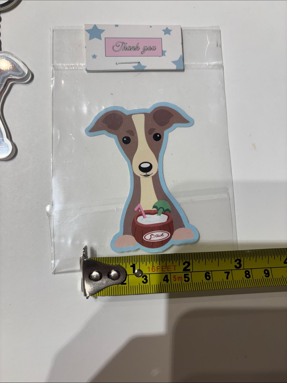 Italian Greyhound Keychain and Sticker Set - Picture 7 of 7